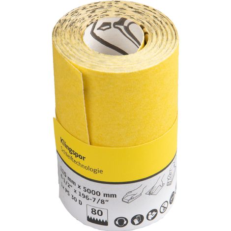 Klingspor PS 30 D Schleifrolle, 115 x 5000 mm, Korn 80 – Schleifpapier 280589