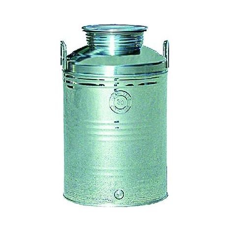 Belvivere Contenitore Fusto Bidone Per Olio Lt. 30 Acciaio Inox 18/10 Aisi 304