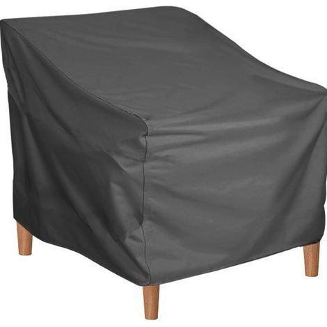 Copertura protettiva impermeabile in tessuto Oxford nero, 80 x 85 x 91,5 cm, per sedia da giardino, ideale per il tempo libero, 1 pezzo (1/5)