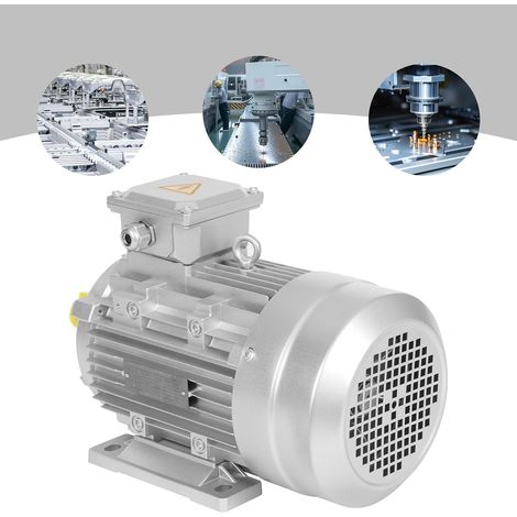 Elektromotor Asynchronmotor Drehstrommotor 3 kW Motor für Maschinen Industriemotor 1435 U/min für industrielle Anwendungen Hoher Wirkungsgrad und stabile Leistung (Silber, 28mm) (1/5)