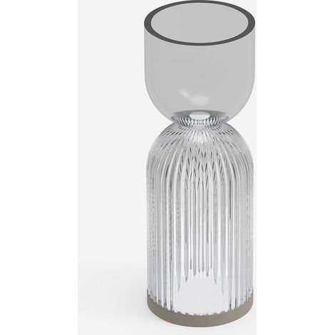 Wiederaufladbare LED-Tischlampe aus Polycarbonat Design Alba B - Grau (1/3)