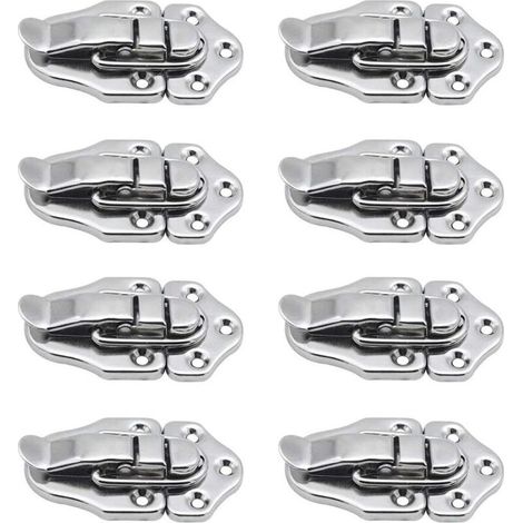 8 Fermoir à bascule loquets Verrou à bascule Fermeture a Levier Fermeture pour coffret à bijoux Coffrets Cadeaux Coffre à Outils valise et Coffre - Argent (1/5)