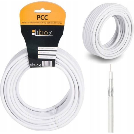 Câble d'antenne coaxial RG6 U pour TV SAT 10m (1/4)
