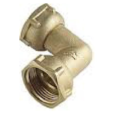 Coude écrou libre double laiton à visser mâle - Diamètre : 3/4'' - 3/4''