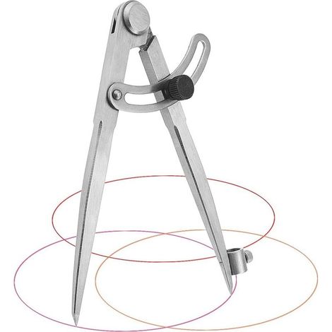 Compas Menuisier 20 cm Compas Menuisier Professionnel en Acier au carbone Compas Grand Diamètre pour Cercles de Dessin, Menuiserie, Travail Du Métal et Travail Du Cuir (1/5)