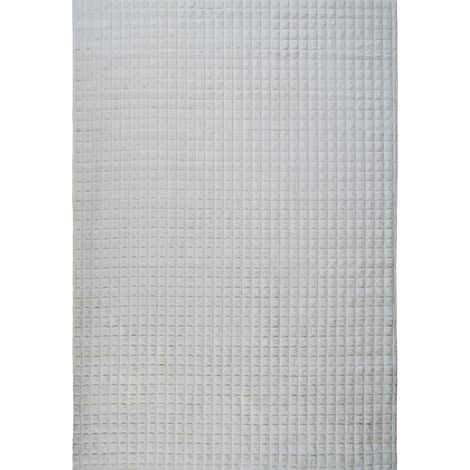 DAMES - Tapis damier extra-doux blanc 80x150 (1/5)