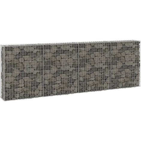 Muro de gaviones con cubiertas acero galvanizado 300x30x100 cm vidaXL