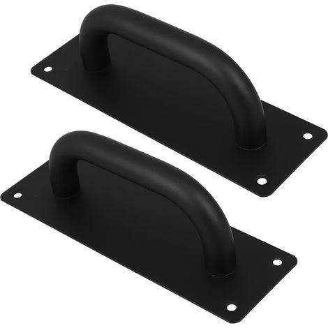 Lot de 2 Poignées de Traction Noires en Acier Inoxydable (1/5)