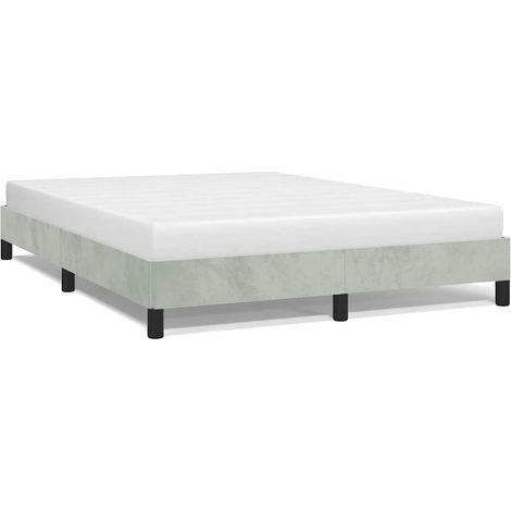 Maison Exclusive - Struttura letto senza Materasso Grigio Chiaro 152x203 cm matrimoniale Velluto (1/5)