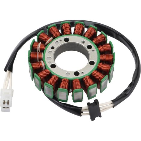 Bobine de stator compatible avec Kawasaki ER-6N/ER-6A/ER650 2006-2011 et ZX-6R (ZX600) Numéro de pièce d'origine 21003-0023. Composant principal du système de charge de l'alternateur magnéto de la mo (1/5)
