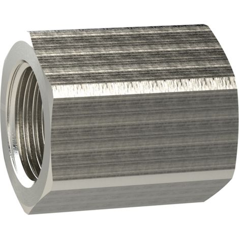 Riegler Muffe mit Außensechskant reduzierend G 3/4 i. M14x1,5 i. MS vern. (1/2)