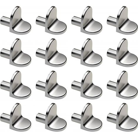 Chevilles support étagère 5mm en L métal pour meuble armoire lot de 16 (1/5)