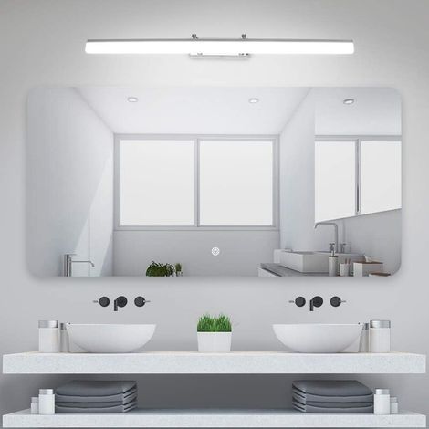 Lampe pour Miroir LED Salle de Bains IP44 18W Lampe Miroir Applique Murale Intérieure Moderne Luminaire Salle de Bain Blanc Neutre 5500K 80CM (1/5)