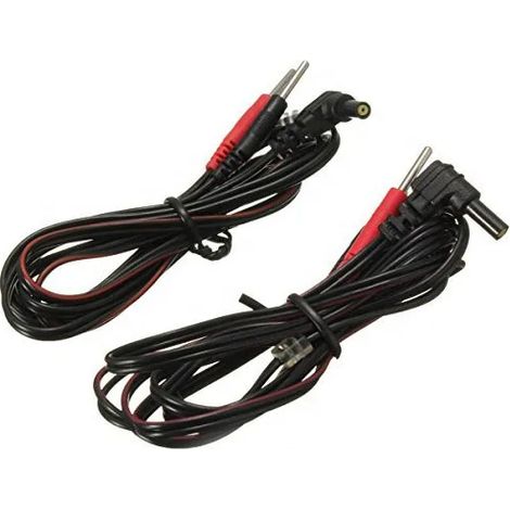 Ersatz-Elektrodenkabel, 2er-Pack, Standard-Anschlusskabel, 2 mm für TENS/EMS-Massagegeräte, digitale Therapiegeräte 03417-AquaForge