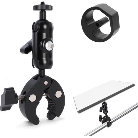 Campervan Roof Bar Mount for Mini 360° Adjustable Ladder Support Dual Axis Fits Pipes (1/5)