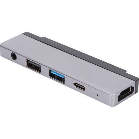 Questa docking station 5 in 1 include porte HDMI, USB-C e USB-C, supporta l'uscita video 4K a 60Hz e dispone di un jack audio USB 2.0, ricarica rapida PD da 60W, Wi-Fi dual-band e Bluetooth per un uti