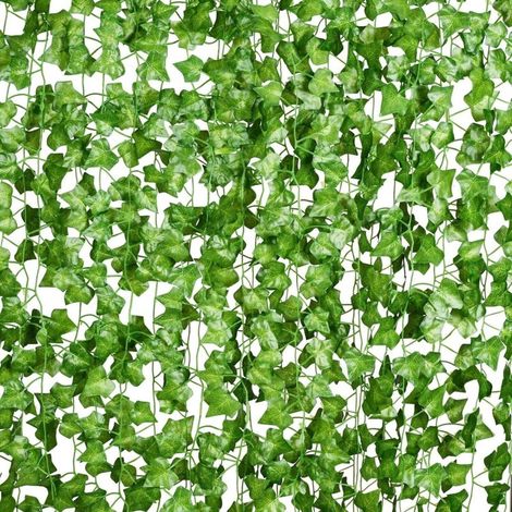 8 Pièces Artificiel Lierre Guirlande, Artificiel Feuillage Vigne Guirlande de Lierre Faux Lierre Treillis Plantes Décoration pour Célébration, Mariage, Cuisine, Jardin, Bureau