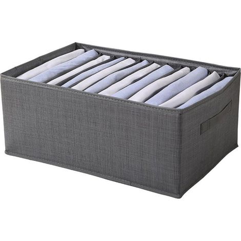 Scatola box pieghevole per pantaloni maglioni jeans 12 scomparti contenitore organizer salvaspazio per armadi 44x20x30 cm