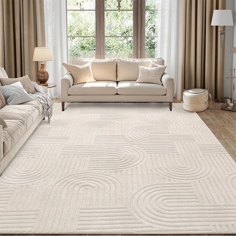 Tapis Salon Effet 3D 200 x 290 cm, Extra Epais Moelleux Tapis Chambre Antidérapant Lavable en Machine, Ne Perd Pas Ses Poils, Grand Tapis Salle a Manger pour Salon, Chambre à Coucher (1/5)