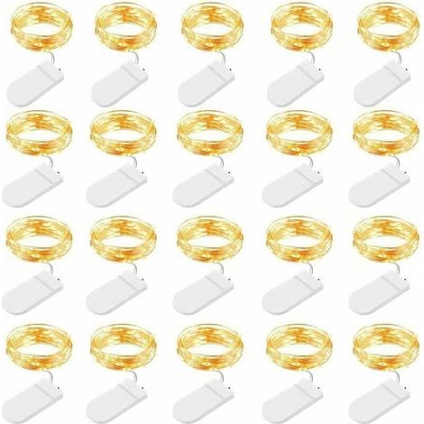 Guirlande lumineuse de Noël,20 pièces 1M 10 LEDs guirlandes lumineuses en fil de cuivre pour chambres Guirlande lumineuse de Noël (1/4)