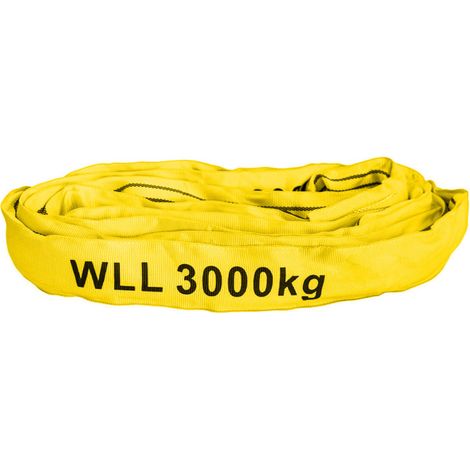 Sangle élingue ronde sans fin 2m - 3000kg - 3T Jaune