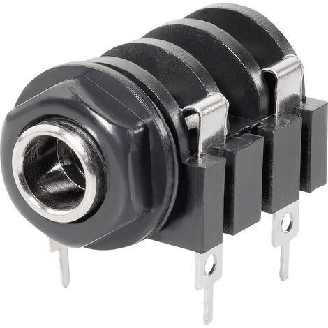 Jack 6.35 mm embase femelle horizontale TRU COMPONENTS 1578875 Nombre de pôles: 2 mono noir 1 pc(s)