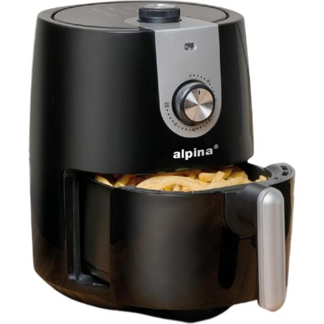 Air fryer 2L - Airfryer Adaptée pour 2 à 3 Personnes - Friteuse sans Huile Electrique avec Minuterie et Température Réglable - Plastique - Noir (1/5)