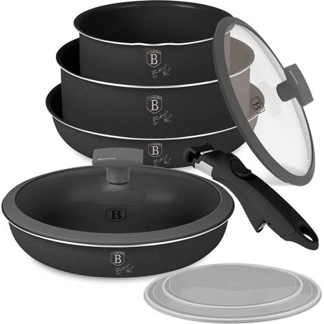 Juego de utensilios de cocina Berlinger Haus BH-8256 de titanio antracita, 9 piezas (1/5)