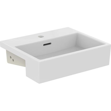 Lavabo da semincasso EXTRA 500x420x145mm bianco monoforo, con troppopieno IDEAL STANDARD
