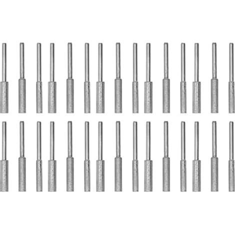30 Pièces Affûteur de Tronçonneuse Pierre Affûteuse Scie à Chaîne Lime Meulage Fraise 4.0mm 4.8mm 5.5mm Li - (1/5)