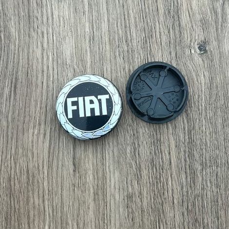 Enjoliveur central pour FIAT Abarth 500 Marea Multipl Viaggio, 4 pièces, 50 mm [Noir épi de blé Fiat]