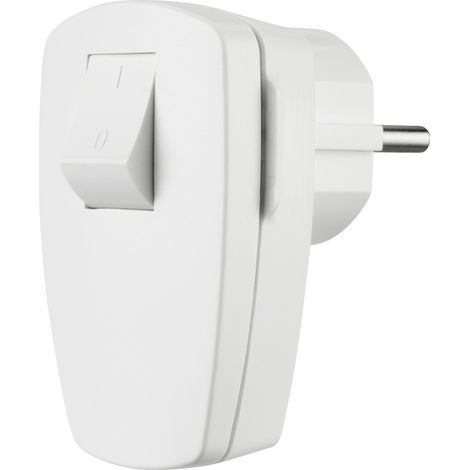 Abgewinkelter, abnehmbarer Stecker mit Unischuko-Anschluss 250 V, 16 A, IP20, weiß / 12100 (1/2)