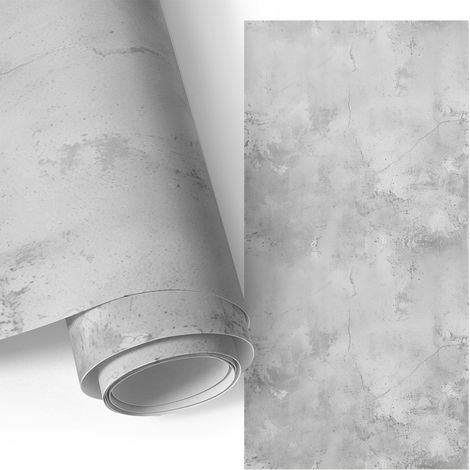 Möbelfolie - Selbstklebend - Klebefolie - Wasserfest - für Arbeitsplatte - Küchenschränke - Graue Wand 50x100 cm