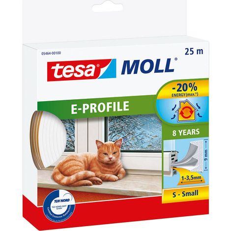 tesa E-Profil 05464-00100-02 Dichtband tesamoll® Weiß (L x B) 25 m x 9 mm 25 m (1/5)