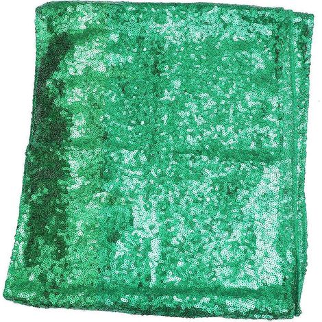 Chemin de table à paillettes vertes 30x275cm pour fêtes, nappes élégantes (1/5)