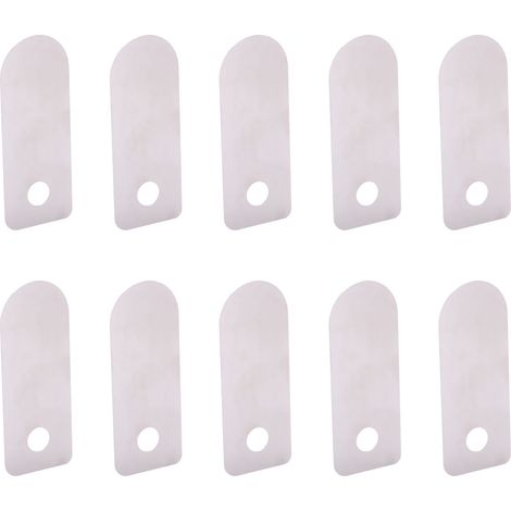 10 plaques de soupape pour compresseur d'air silencieux et sans huile, accessoires de rechange en aluminium (plaque de soupape courte 13x33mm) (1/5)