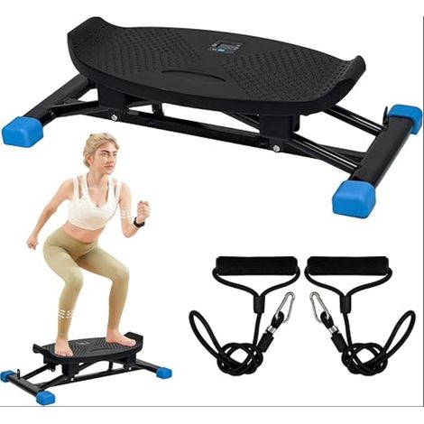 Entraîneur d'équilibre - Machine de ski simulée - Tapis de course aérobique - Stepper portable - 136 kg - Exercice complet du corps - affichage LED. (1/5)