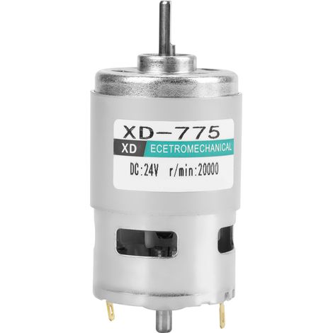 XD-775 24V High Speed Low Noise Double Ball Bearing Brush DC Motor (24V 20000rpm)