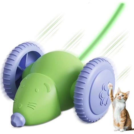 Giocattolo automatico per gatti con luci LED, topo interattivo ricaricabile tramite USB, giocattolo per gatti da interno, regalo per gattini. (1/4)