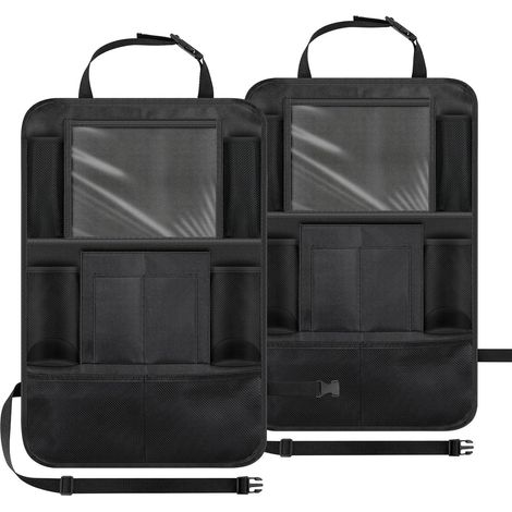 APEX Organisateur Voiture Enfant, 2PCS avec Transparent Pochette pour iPad Imperméable Rangement Siege Voiture avec 10 Poches