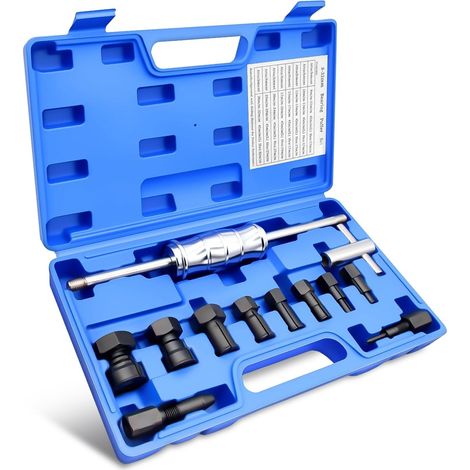 Set mit 12 Innenlagerabziehern inklusive Gleithammer und verstellbaren Klemmen (8–32 mm) für Auto, Motorrad und Fahrrad