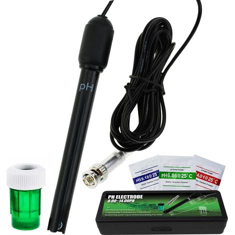 Longue Corps pH Électrode BNC Prise Sonde 300cm Câble 0-14pH pH Mètre pH Manette pH Dispositif Capteur (1/5)