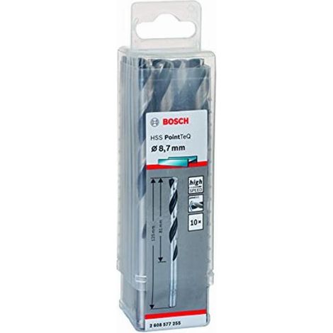 Trapano a spirale in metallo HSS PointTeQ, DIN 338, 8,7 mm, confezione da 10