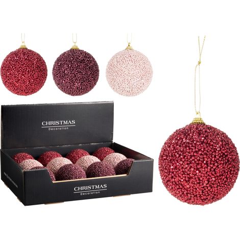 Pallina di Natale 8 cm colori assortiti PERAGA CHRISTMAS