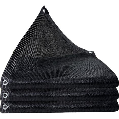 Malla de protección solar, tejido parasol resistente a los rayos UV, tejido parasol cortavientos para invernaderos, negro, 2 m x 2 m (1/5)