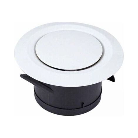 Bouche d'extraction et d'insufflation d'air Ø120, SL.GT 3 griffes articulées - Grille de ventilation plastique ronde orientable - Ventilation par ventilateur