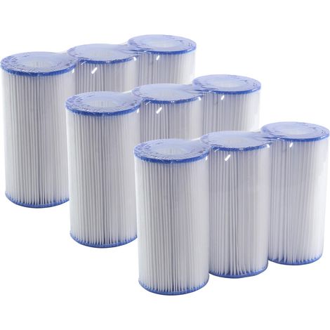 Pool Ersatz Filterpatrone Filterkartusche Größe A/C im 9er Pack (1/3)