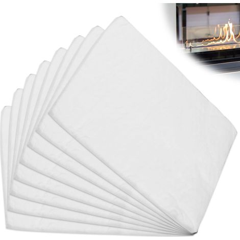 Packung mit 25 Keramikwollmatten für Bioethanolkamine, 30 x 20 x 0,5 cm. Keramikschwamm für Bioethanolbrenner, Gel-Tischkamine für den Innenbereich, Ethanol, Keramikschwamm, Ersatz-Keramikfaserisolier