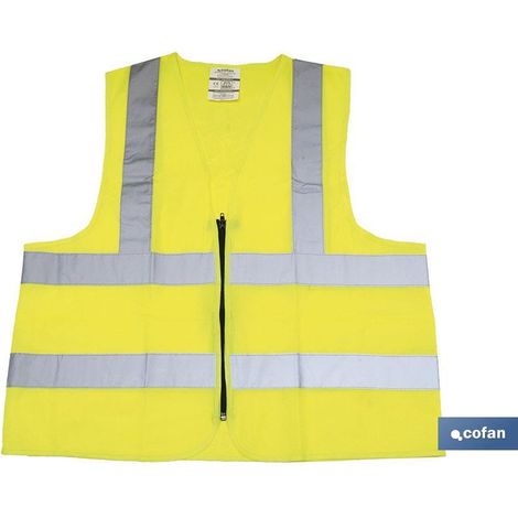 Gelbe Weste mit Reißverschluss TM