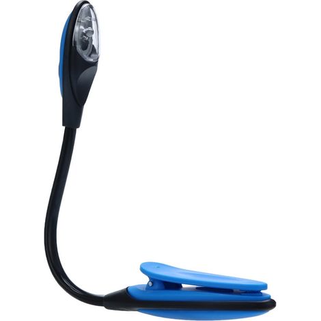 Lampe De Lecture Clip - Led Blanche - Flexible - Pour Livres Et E-Readers - 26 Cm - Alimentation Par 2 Piles Cr1220